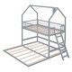 preview thumbnail 17 of 25, Twin over Twin-Twin House Bunk Bed with Extending Trundle and Ladder
