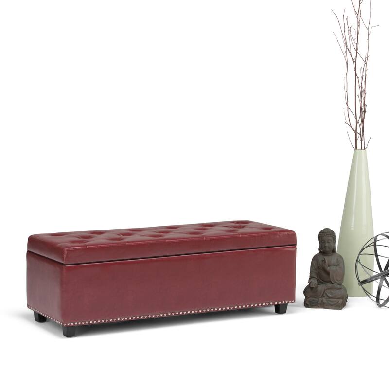 WYNDENHALL Springfield 48 inch Wide Rectangle Storage Ottoman