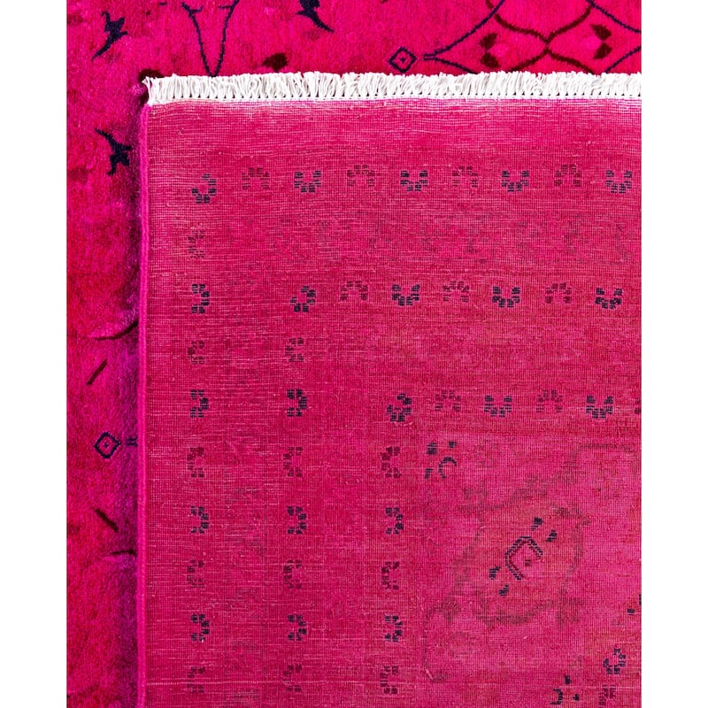 Overdyed One-of-a-Kind Hand-Knotted Area Rug - Pink - 10' 1" x 13' 10"
