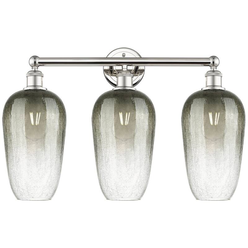 Innovations Lighting 616-3W-18-25 Brookhaven Flute Vanity Brookhaven - Polished Nickel / Slate