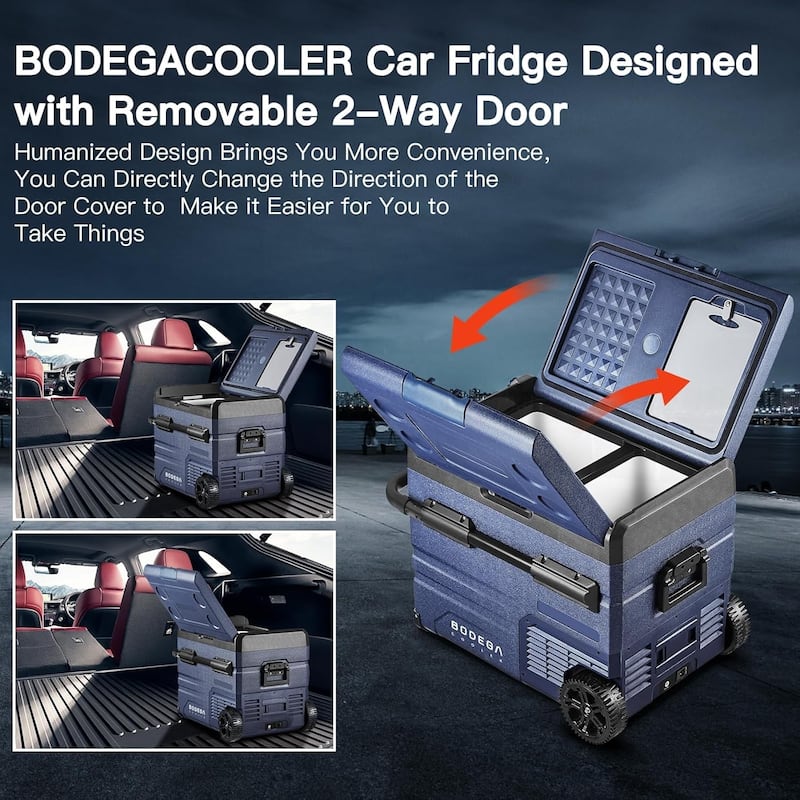 BODEGA Car Refrigerator,Dual Zone Cooler,Temp Independent,APP Control