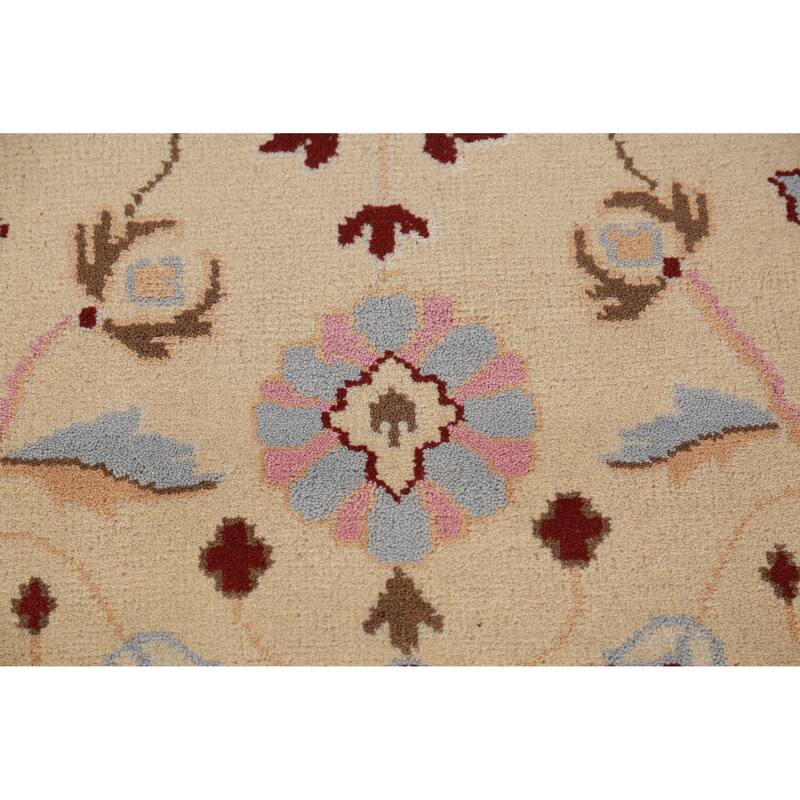 Hand Knotted Oriental 100% Wool Carpet Traditional Floral Peach Ziegler Area Rug - 7' 1'' X 5' 5''