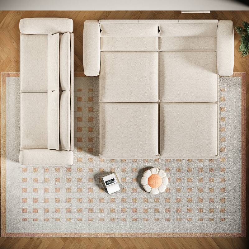 Homy Casa Pull-Out Sofa Bed, 2-in-1 Convertible Sleeper Couch