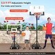 preview thumbnail 7 of 8, White-Black Adjustable Basketball Hoop with PC Backboard and Portable Base - Height: 4.6 ft-8.3 ft.