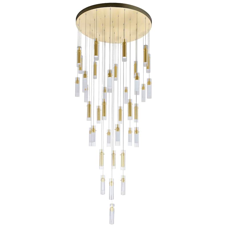 Olinda LED Integrated Satin Gold Chandelier - Satin Gold