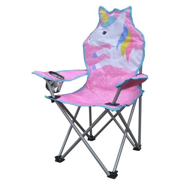 Jeco Kids Outdoor Folding Lawn and Camping Chair with Cup Holder, Unicorn Camp Chair. Opens flyout.