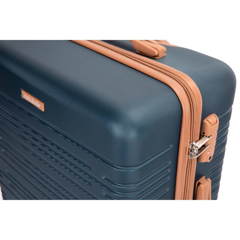 5-Piece, 20, 24, 28-Inch Modern Hard Shell Luggage with TSA Lock and Spinner Wheels, for Boarding Travel, Dark Green