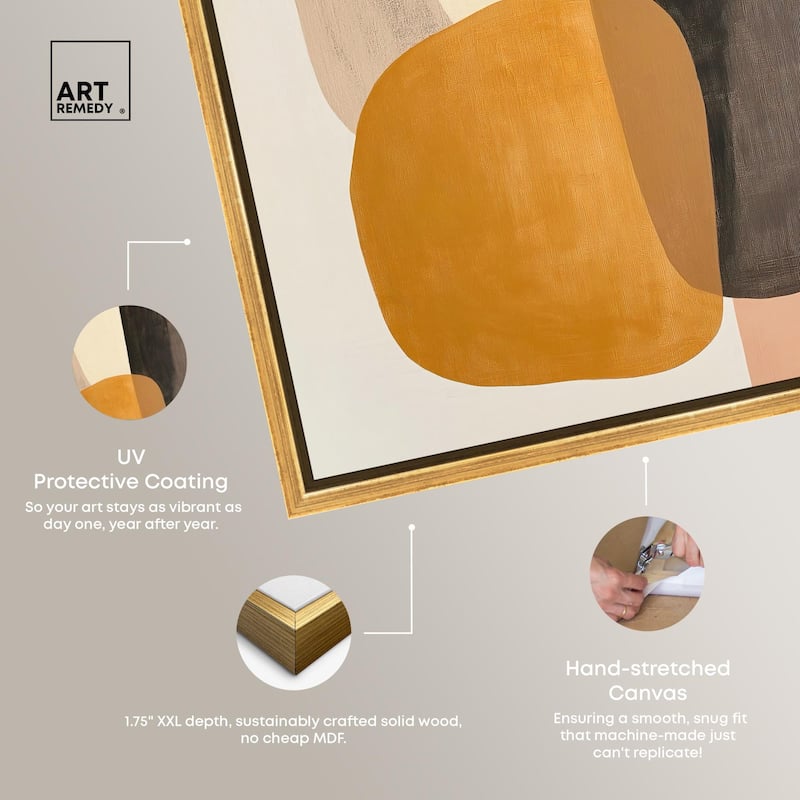 Burnt Ochre Orbit Canvas by Art Remedy