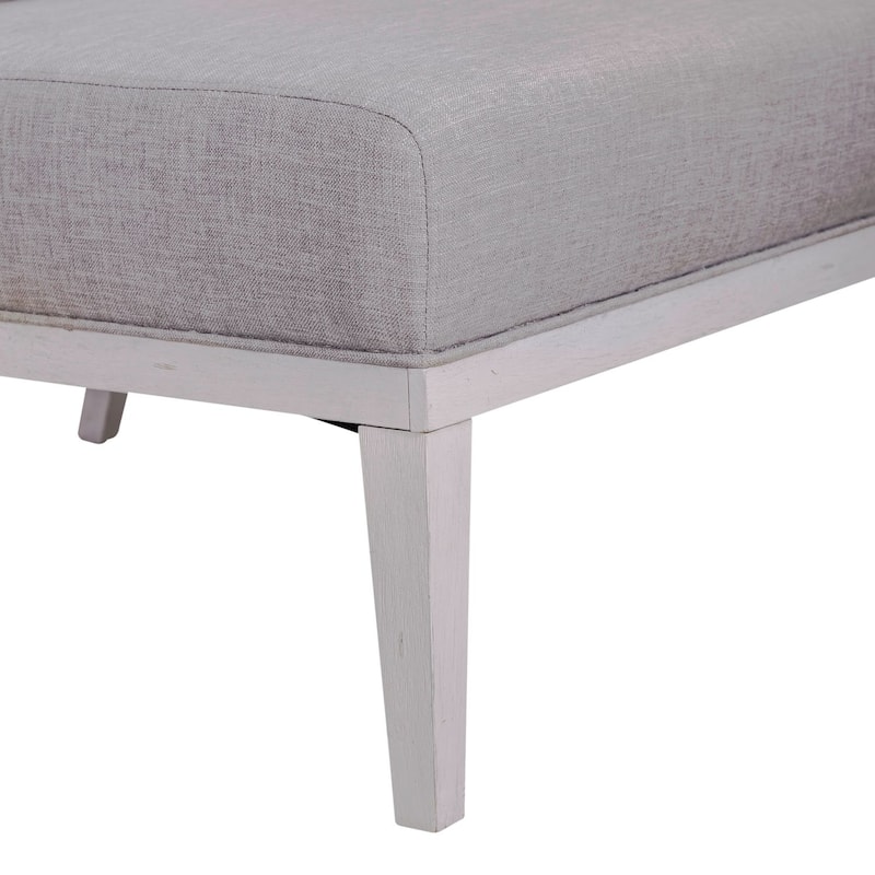 Allyson Park Wirebrushed Grey and White Upholstered Accent Chair