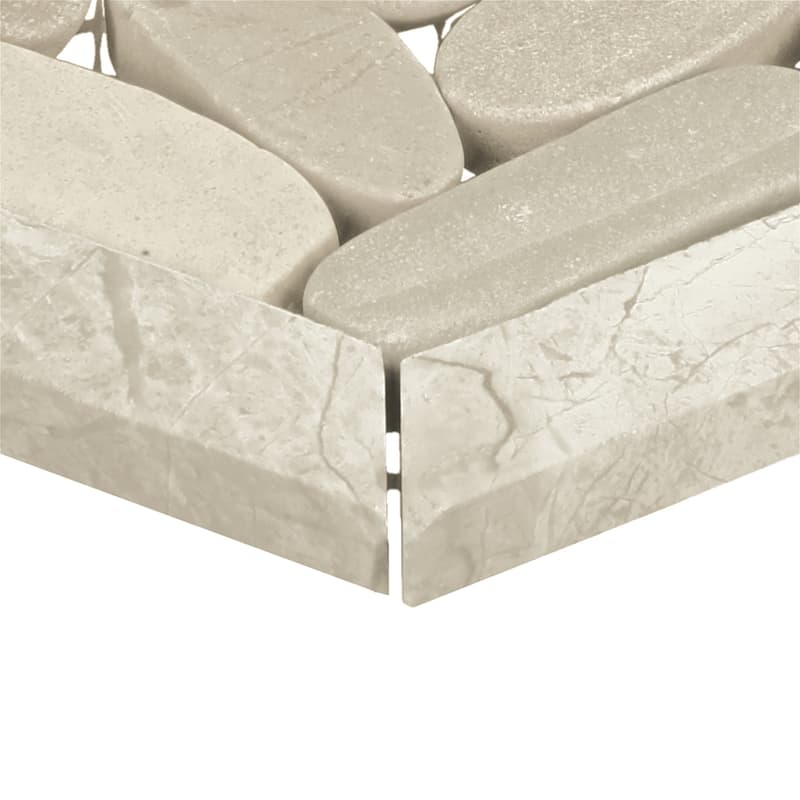 Daltile Pebble Oasis Natural Stone Framed Hexagon Pebble Mosaic 11" x 10" (11 PC per Carton) (10.88 SQFT per Carton)