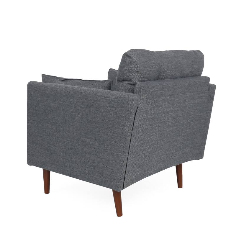 Roomfitters Modern Upholstered Accent Club Chair with Cushions, Mid-Century Supportive Lounge Seating
