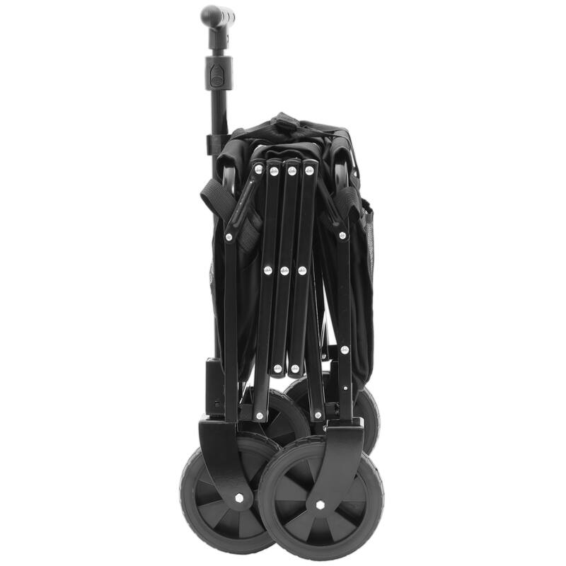 Anmytek Heavy Duty Folding Utility Wagon All Terrain Garden Beach Camping Grocery Cart Red Black