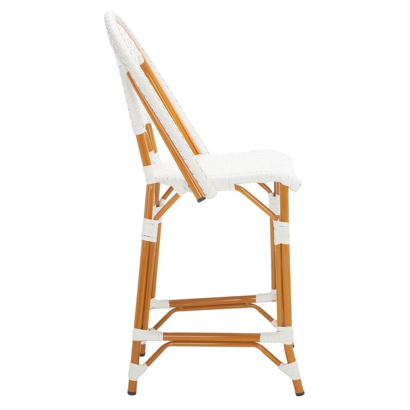 SAFAVIEH Leonica Outdoor Bistro 25-inch Seat Height Counter Stool (Fully Assembled) - 20"W x 21"D x 43"H