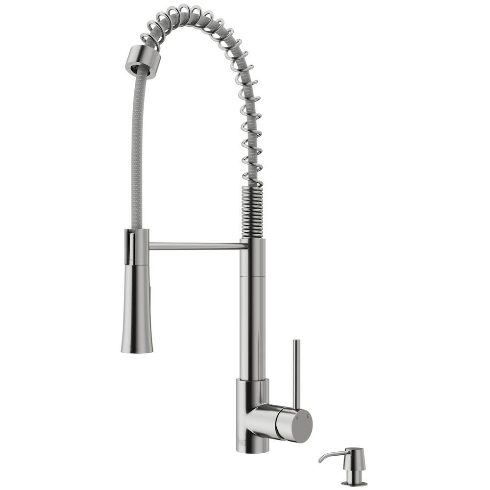 VIGO Laurelton 22" H Single Handle Pull-Down Sprayer Kitchen Faucet