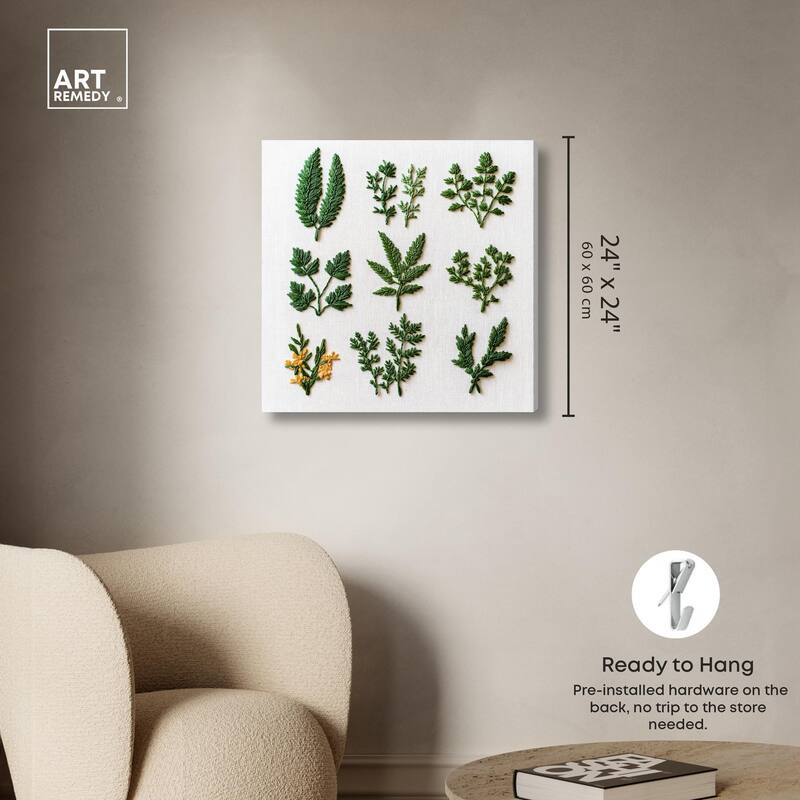 Stitched Sprout I Canvas by Art Remedy, Gallery Wrapped