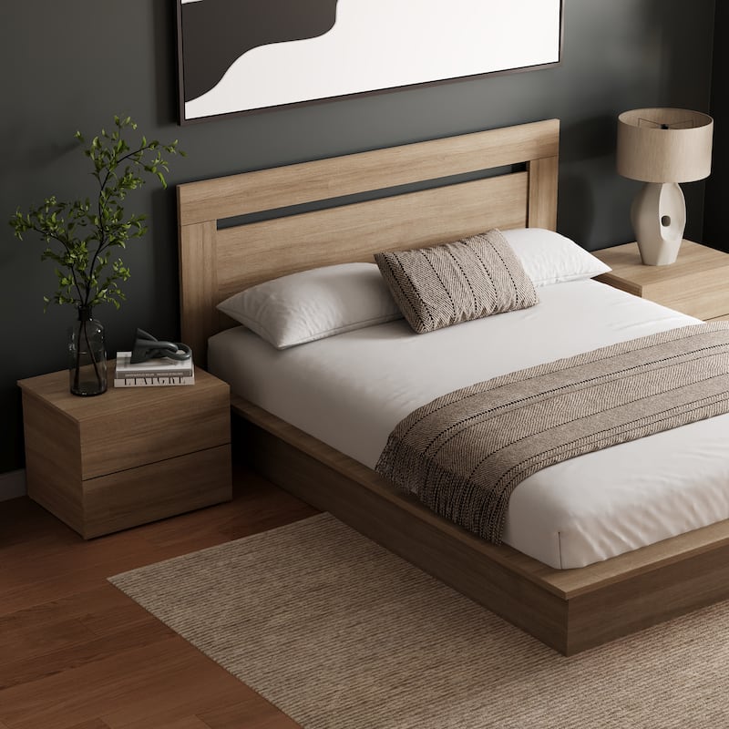 Malibu 4-Piece Bedroom Set with Bed, Headboard, and 2 Nightstands