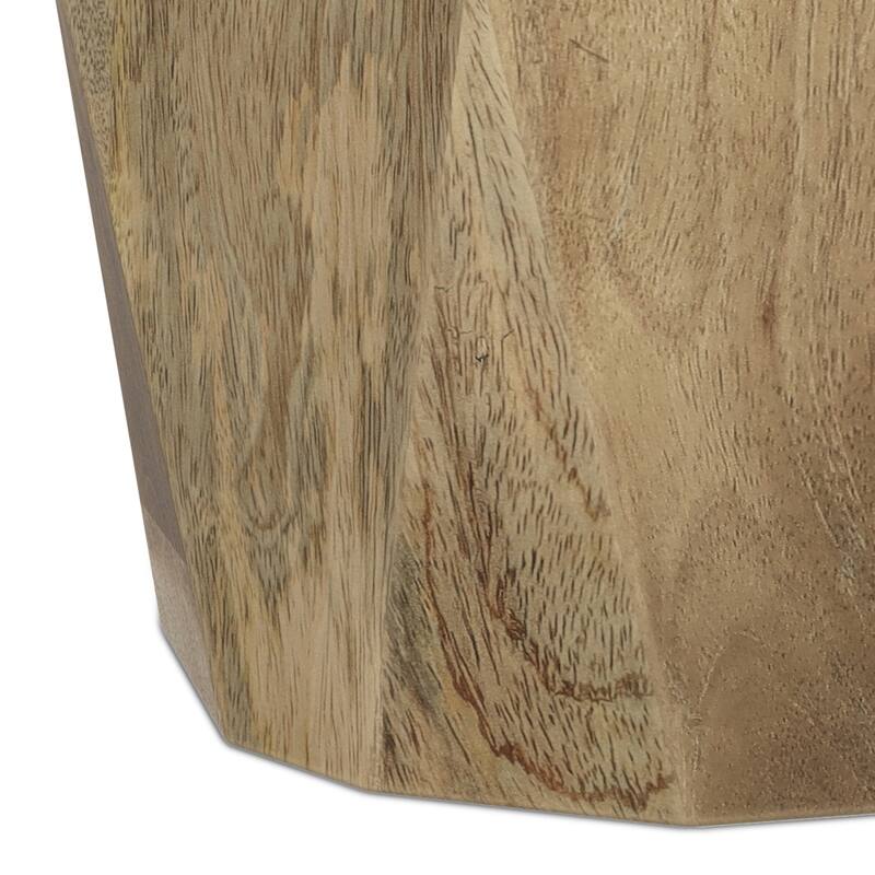 WYNDENHALL Saber 15" Wide Solid Mango Contemporary End Table in Natural & Assembled