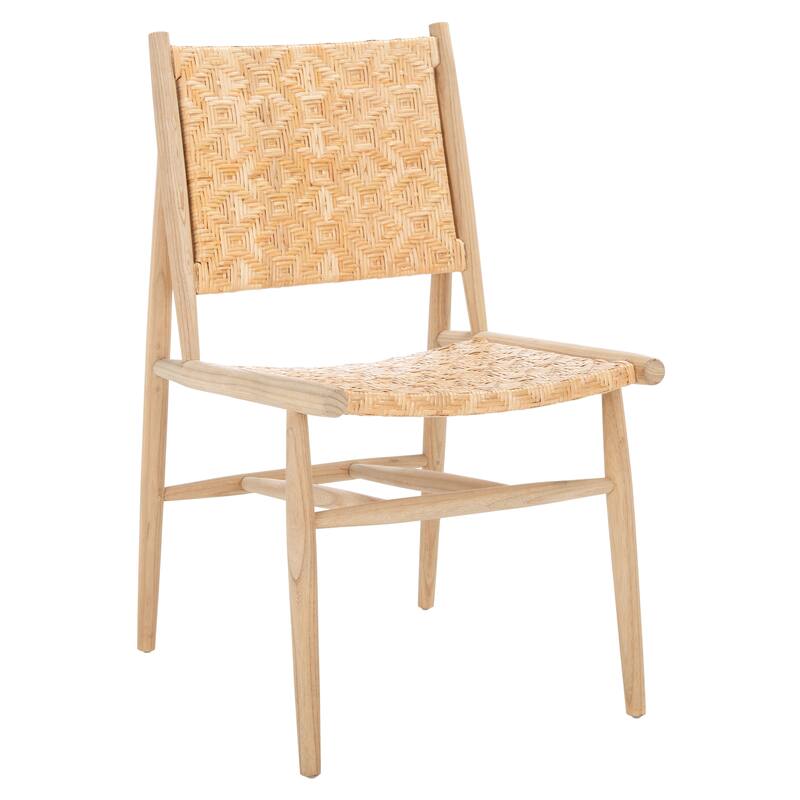 SAFAVIEH Nadine Coastal Rattan Dining Room Chair (Set of 2) - 24.8" x 19.6" L x 15.7" H - 25Wx20Dx35H