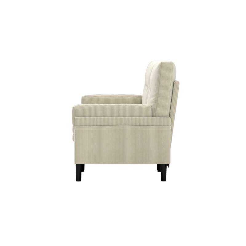 Corduroy Convertible Sofa, Ergonomic Lounge Chair and Bed