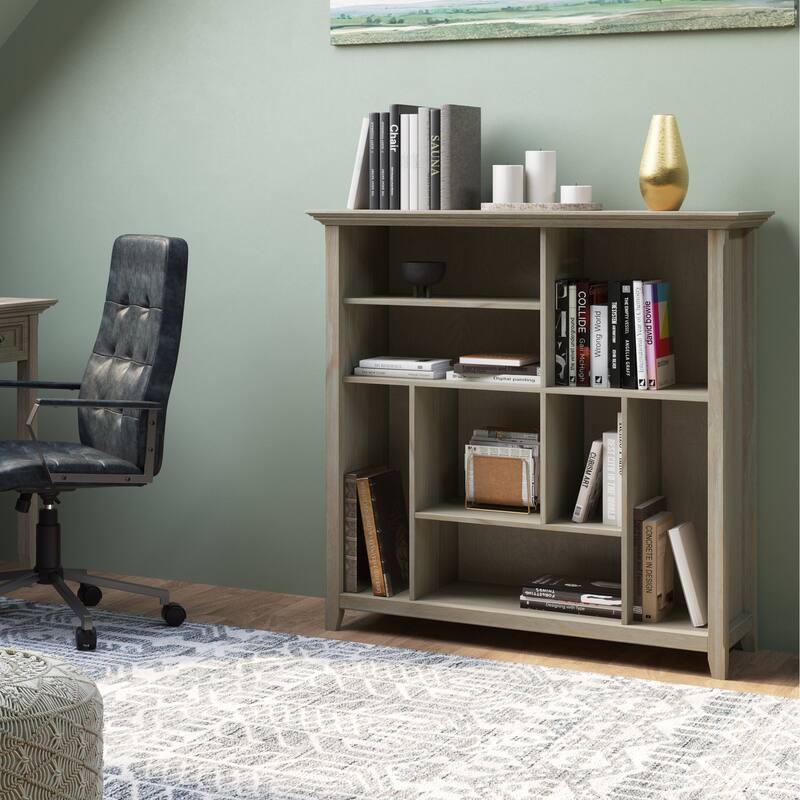 WYNDENHALL Halifax SOLID WOOD 44 inch x 44 inch Transitional Multi Cube Bookcase and Storage Unit - 44"w x 15.75"d x 44"h