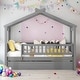 preview thumbnail 2 of 48, Twin Size Wooden House Bed With Twin Size Trundle