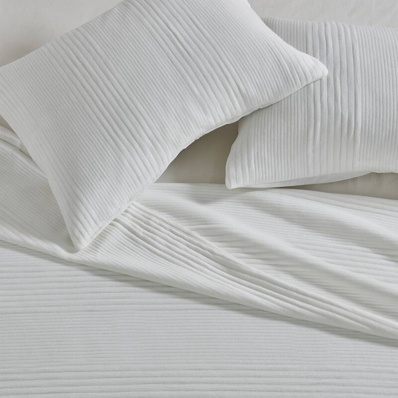Linery & Co. Cotton Blend Jersey Knit Channel Stitch Quilt Set