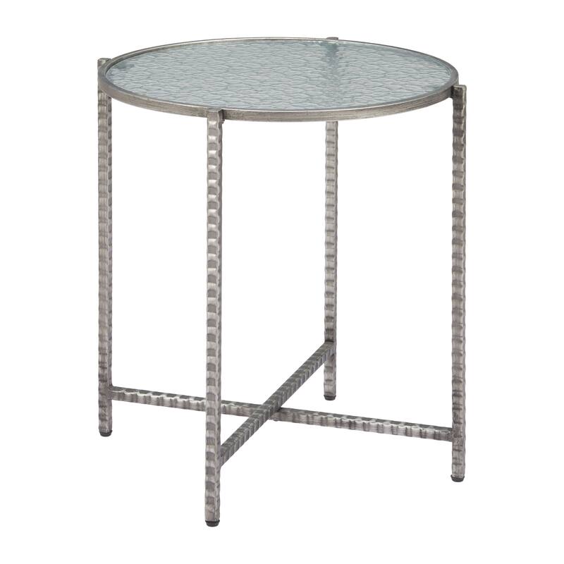 Vetro Side Table Silver - Silver