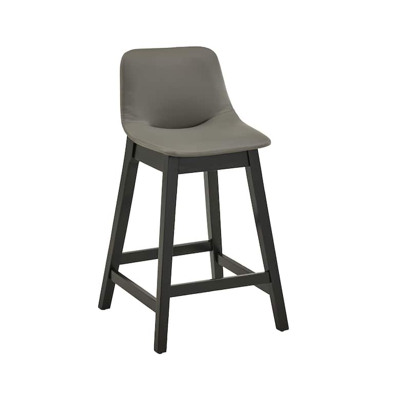 Savinhill Black Finish Vegan Leather Counter Height Chair (Set of 2) by iNSPIRE Q Modern