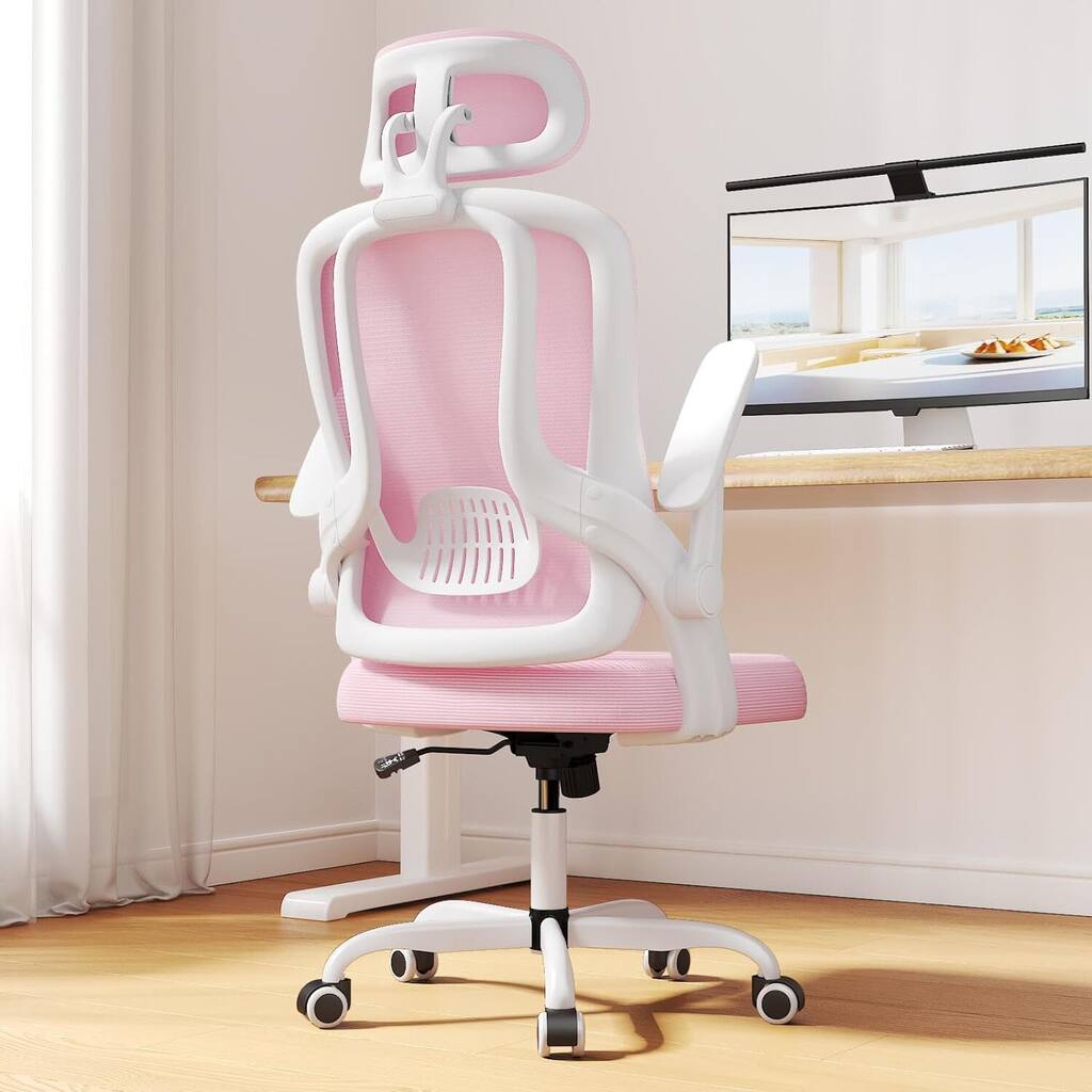 Office Chair,Ergonomic Desk Chair with 3D Armrests, Lumbar Support, for Home - 20.5"D x 20.5"W x 46.8"H