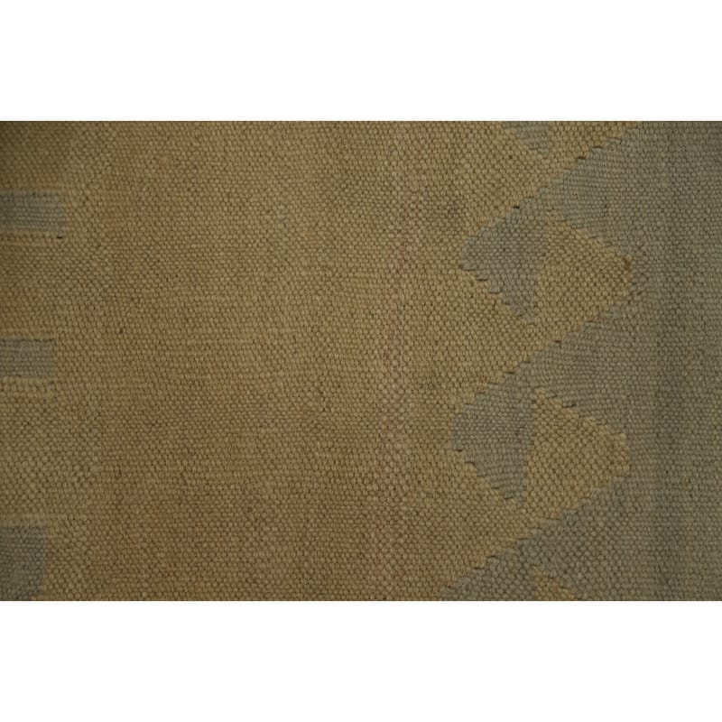 Hand Woven Oriental 100% Wool Carpet Southwestern Modern Yellow & Gold Kilim Area Rug - 5' 9'' X 4' 2''