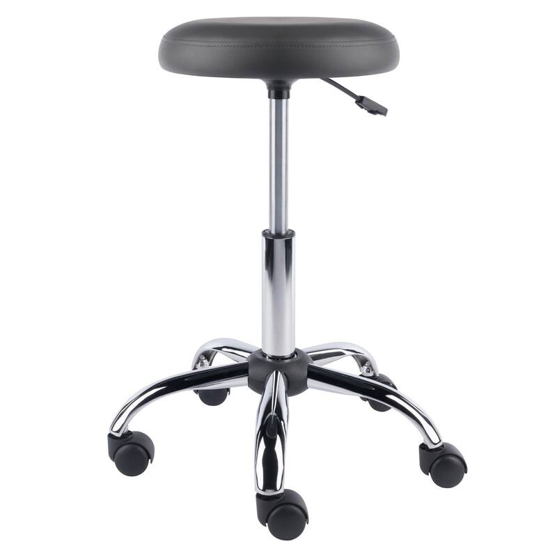 Adjustable Cushion Seat Swivel Stool - 25.5" - Charcoal Gray