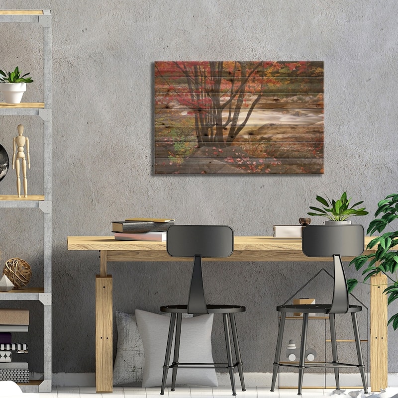 Swift River Near Rocky Gorge, White Mountains National Forest, New Hampshire Print On Wood by Tim Fitzharris - Multi-Color