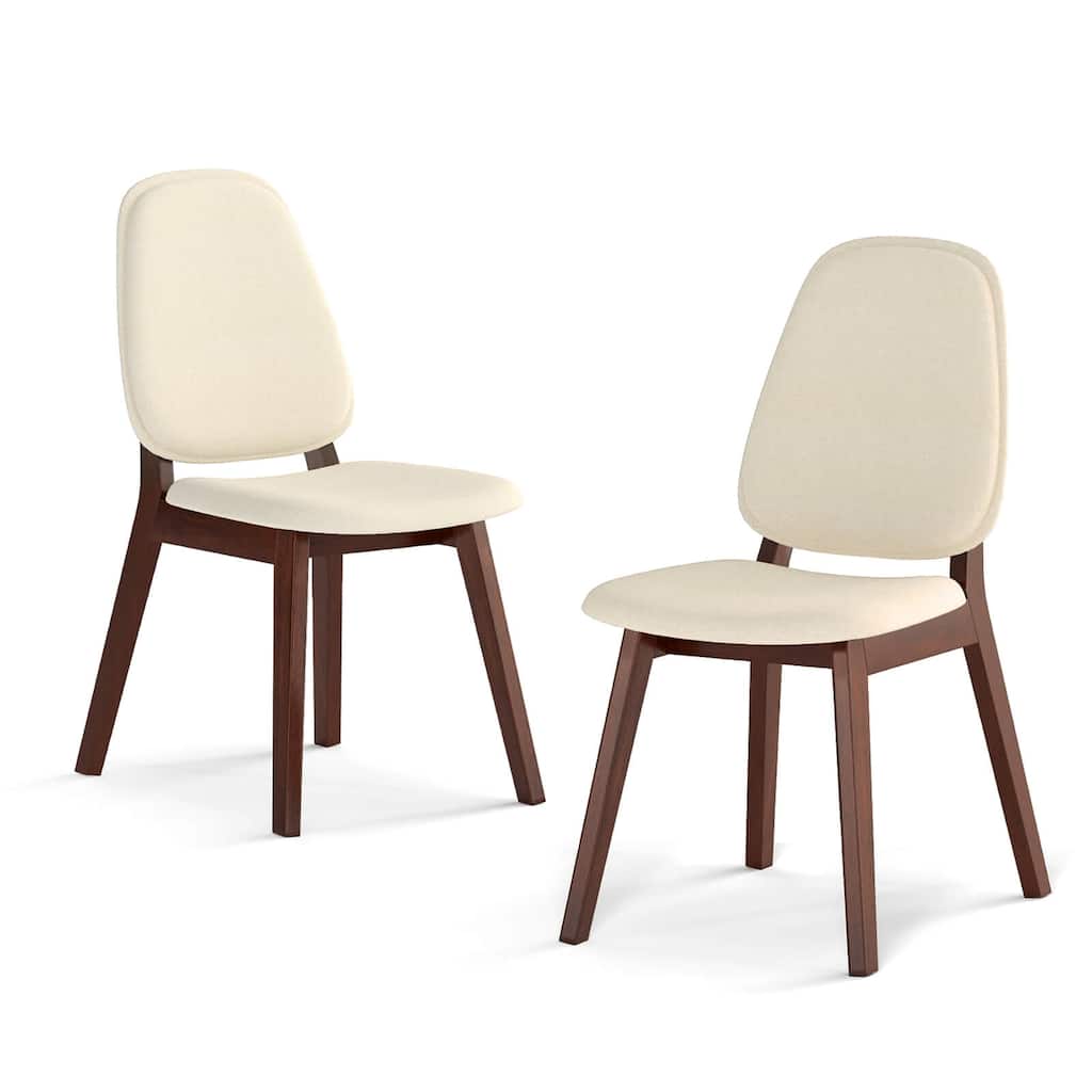 Costway Modern Dining Chair Set of 2/4 with Upholstered Backrest Seat