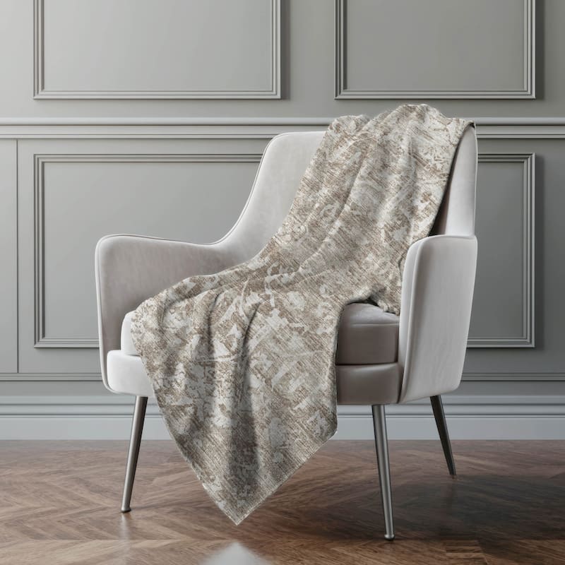 Premium Machine Washable ASB40 Vintage Global Sherpa Throw Blanket