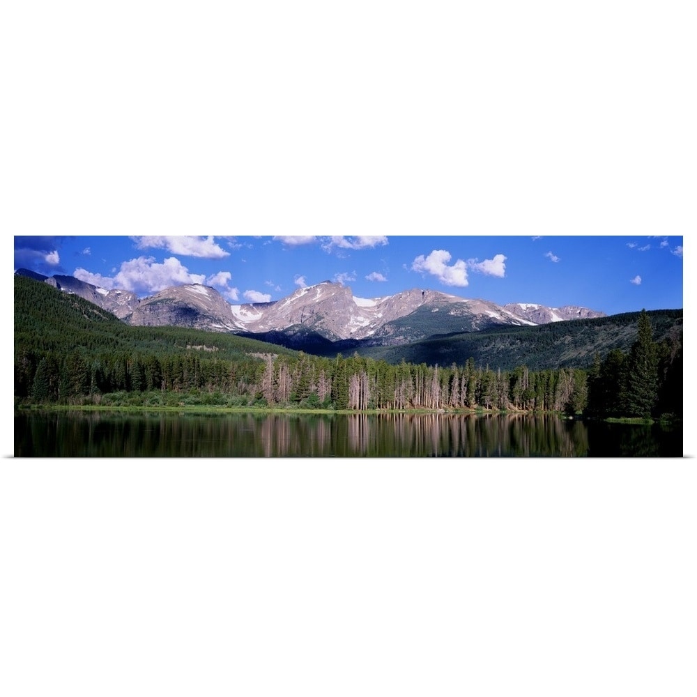 Sprague Lake Rocky Mountain National Park Photo Art Print Poster 18x12 inch