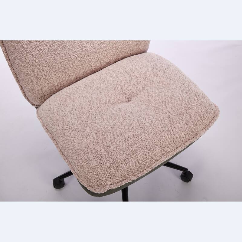 Oversize Seat Cirss Cross Chair with Wheels, Elegant Design Computer Chair, Adjustable Height 360° Rolling Swivel Chair