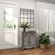 preview thumbnail 2 of 23, Gray Wood Intricately Carved Vintage Cabinet