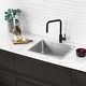 preview thumbnail 13 of 14, STYLISH 20.5 inch Single Bowl Undermount and Drop-in Stainless Steel Kitchen Sink - 20.5" x 18" x 9"