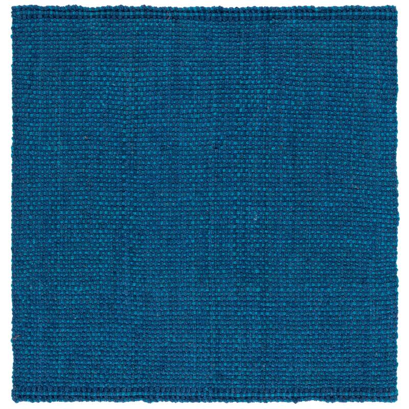 SAFAVIEH Handmade Natural Fiber Giada Jute Rug - 6' Square - Blue