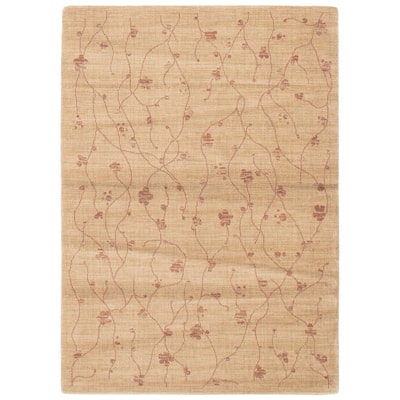 ECARPETGALLERY Machine Woven Kyra Khaki Polypropylene Rug - 5'3 x 7'6