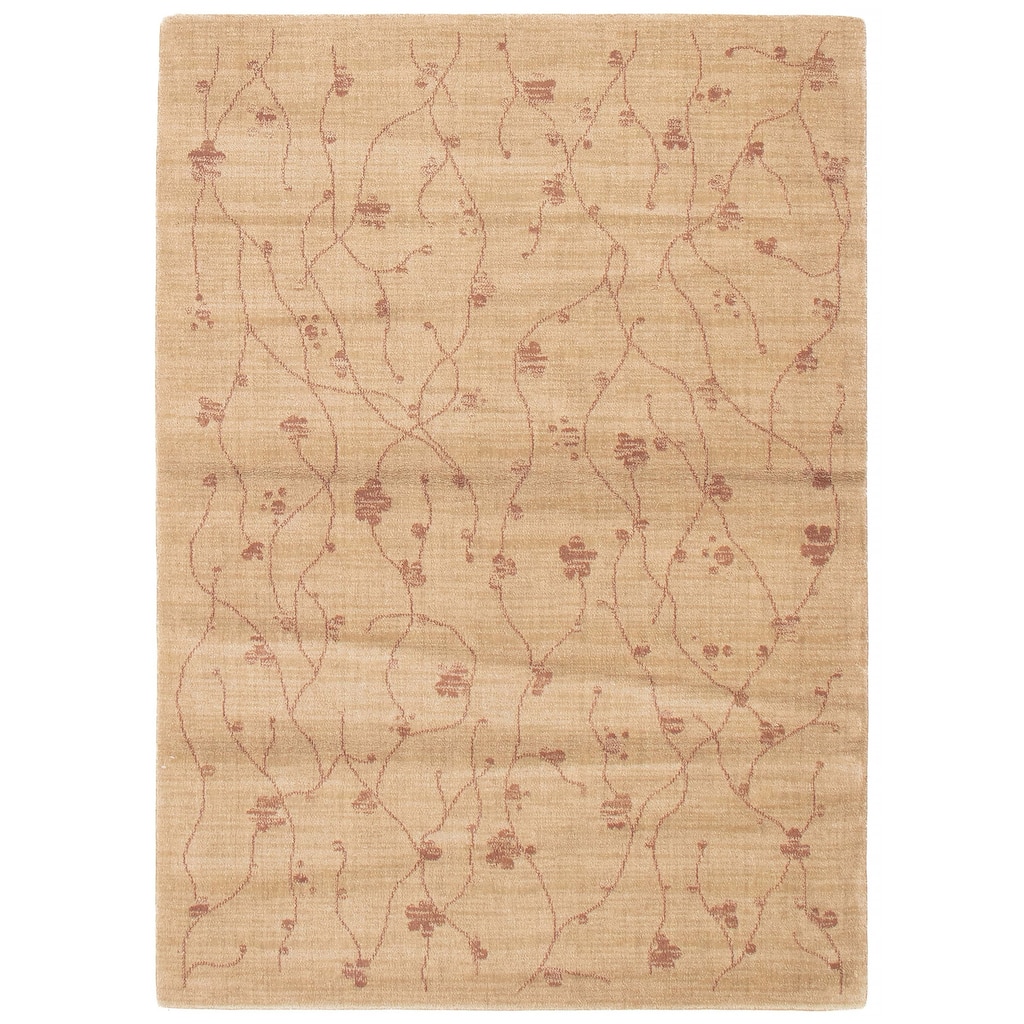 ECARPETGALLERY Machine Woven Kyra Khaki Polypropylene Rug - 5'3 x 7'6