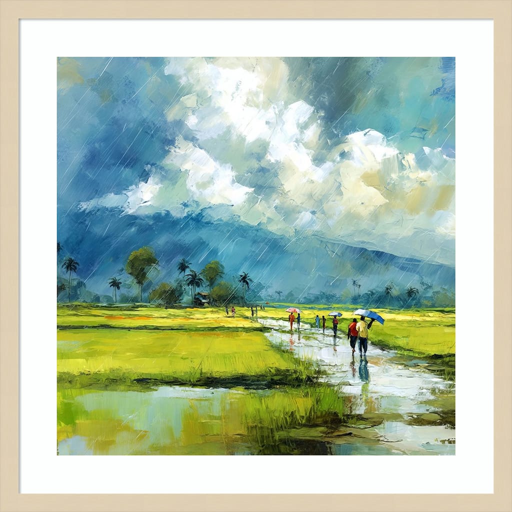 Landscape Painting No. 3 by Tradelink inhouse artist Wood Framed Wall Art Print