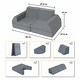 preview thumbnail 5 of 28, 10-Piece Modular Convertible Kids Play Couch Sofa Set with Removable Velvet Covers