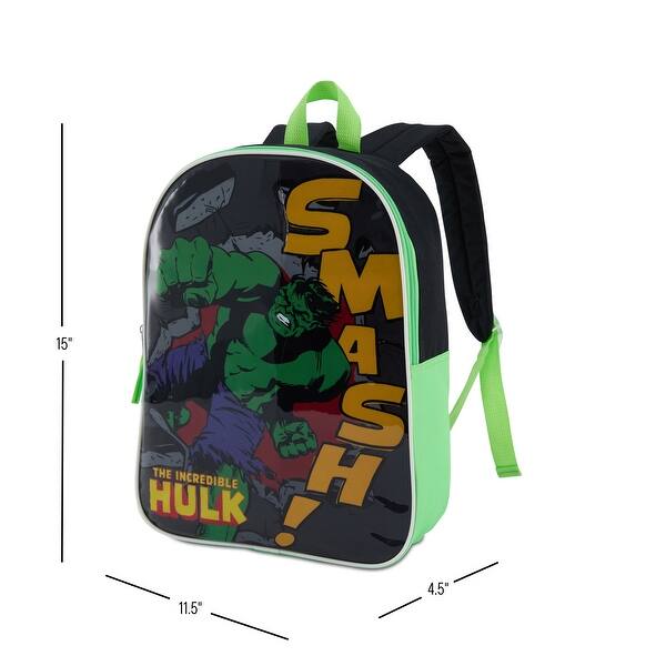 dimension image slide 21 of 22, Boys 15" Backpack with Padded Straps & Zip Compartment - Ideal Toddler Bookbag for School & Travel