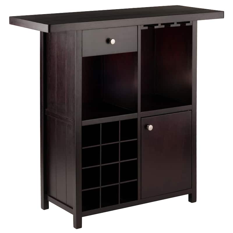 Macon Wine Bar, Espresso - 40 x 15.59 x 37.8 inches - Espresso
