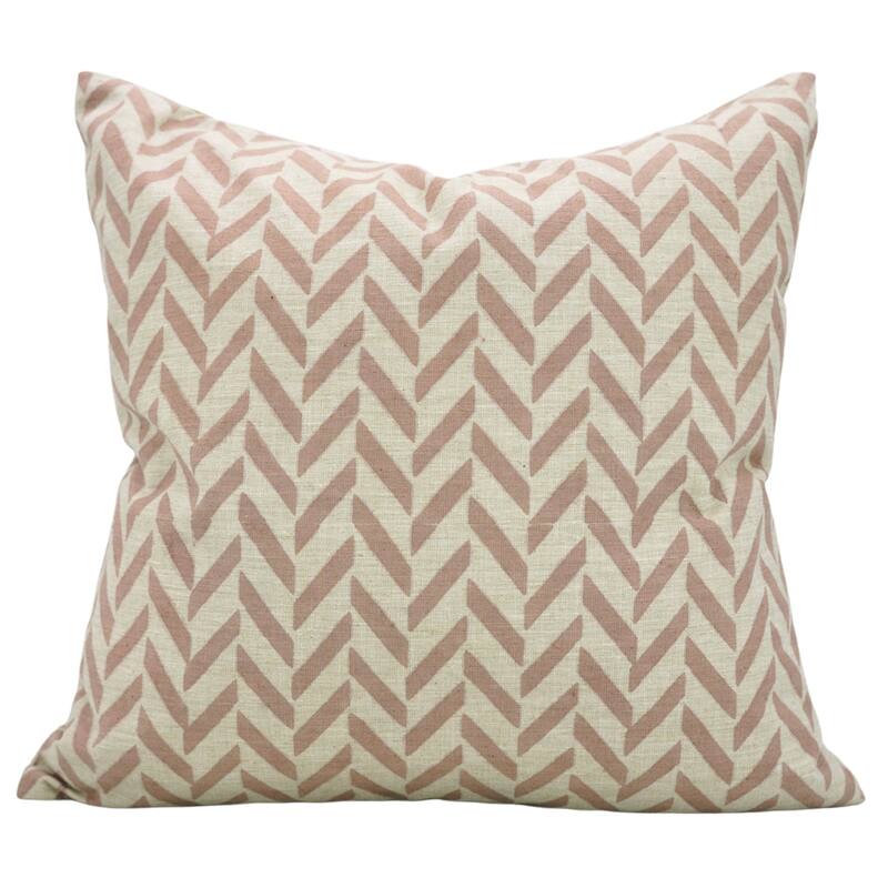 Fabdivine Floral Throw Fall Summer Décor Pink Pillow Cover Handmade Linen, for Farmhouse Guest Room or Couch, Custard Apple - Jheel- Pink - 14" x 20" - Pillow Covers