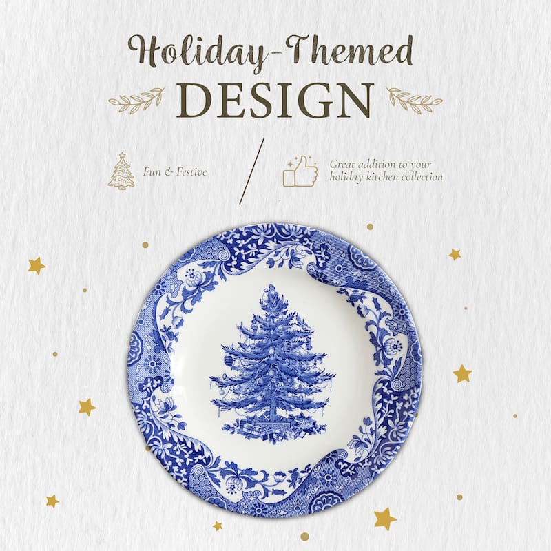 Spode Blue Italian 8 in Christmas Plate