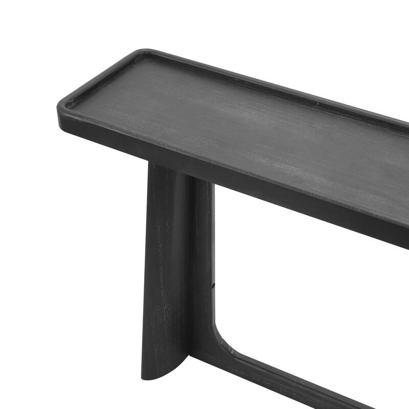 Farmhouse Console Table with Tray Top Design, Solid Wood Frame for Entryway