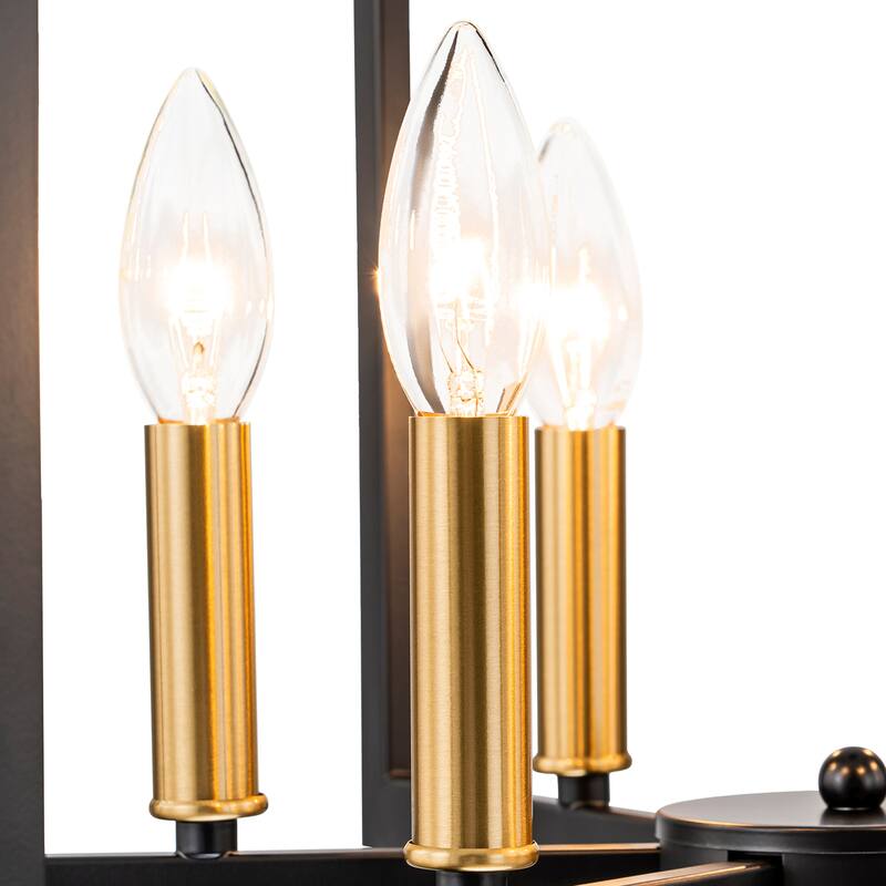 Starsky 6-Light 21in. Modern Farmhouse Unique Ceiling Lights Geometric Lantern Chandelier