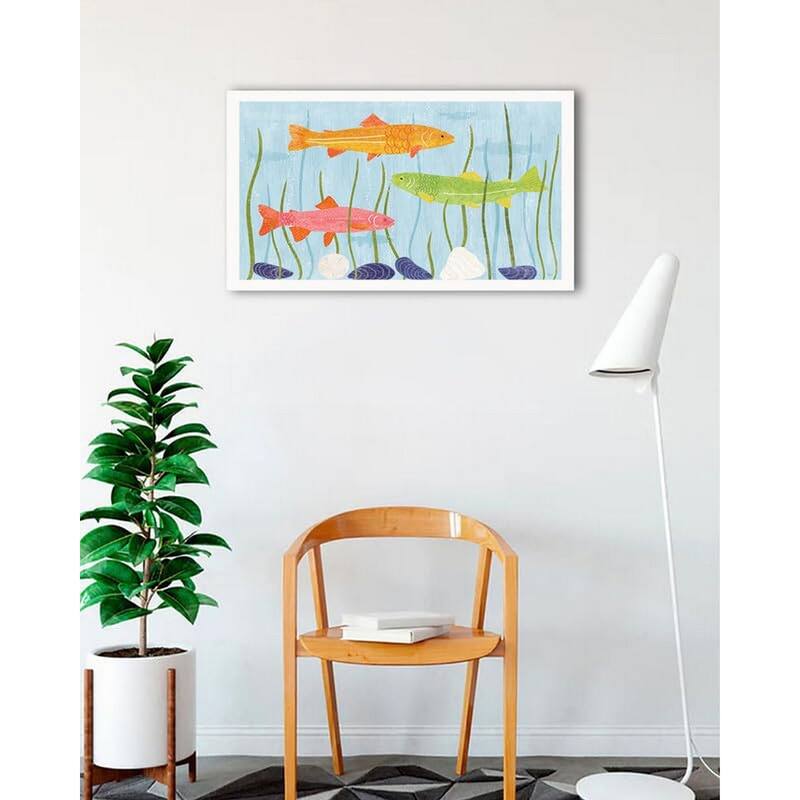 Coastal VIbes I Framed Poster - 24 x 36 Inch - White